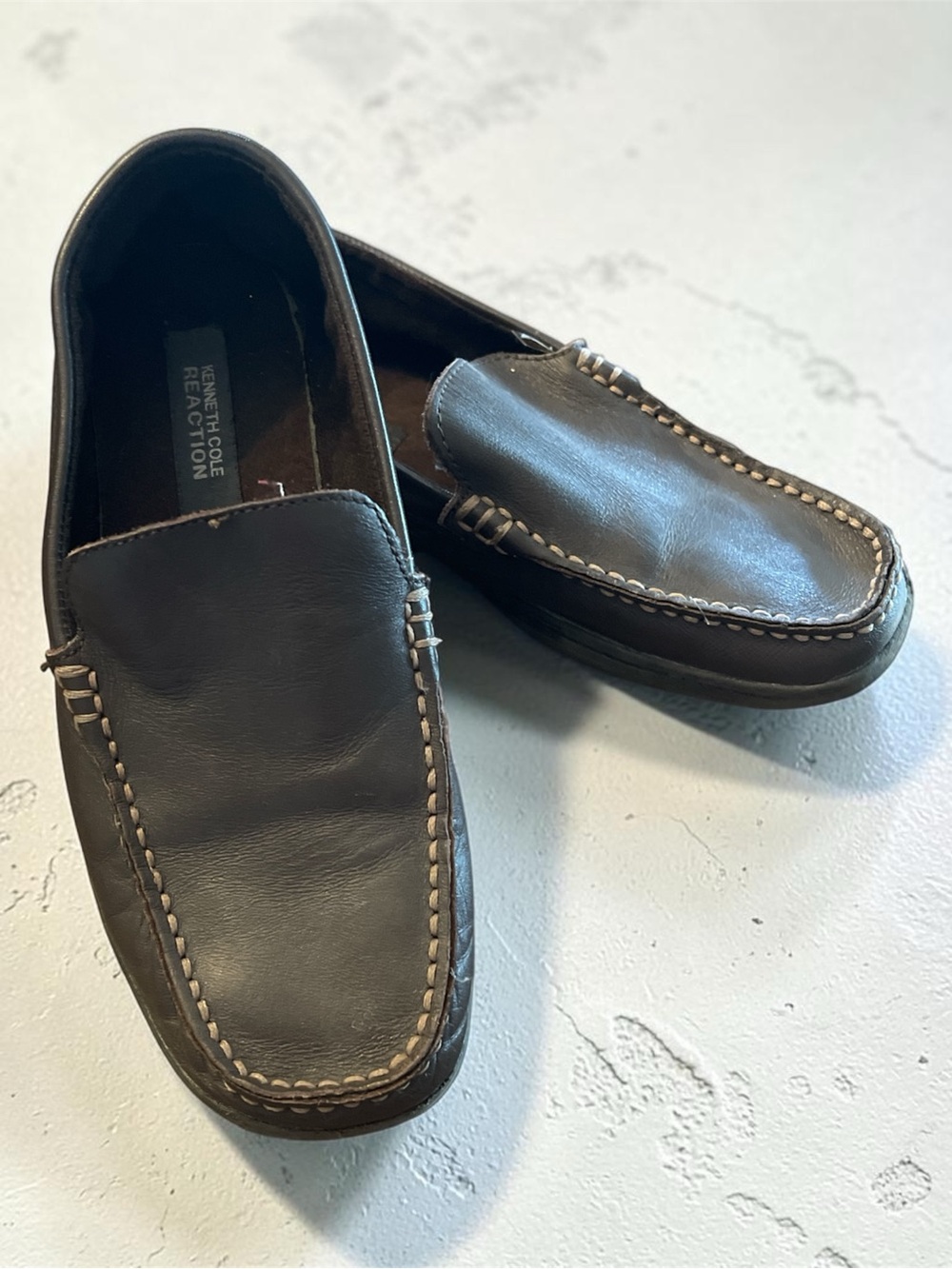 Kenneth Cole Reaction Boys Brown Leather Loafers